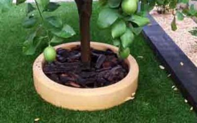 INSTALACIÓN DE CESPED ARTIFICIAL CON CERCO Y ÁRBOL