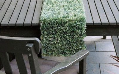 MUEBLES PARA EL JARDÍN CON CESPED ARTIFICIAL